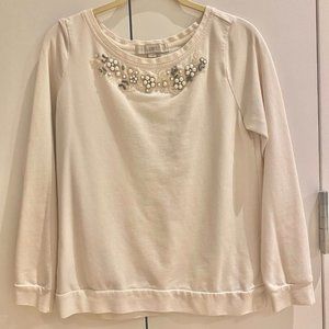 Loft Embroidered Holiday Sweater